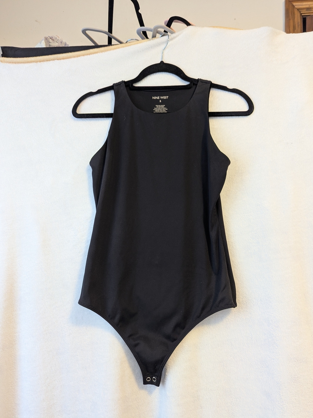 Nine West Black Women's Size Small Sleeveless One-Piece Bodysuit